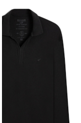 Polo Tricot Fine Ellus Metal Preto
