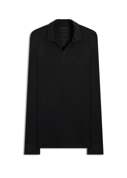 Polo Tricot Fine Ellus Metal Preto