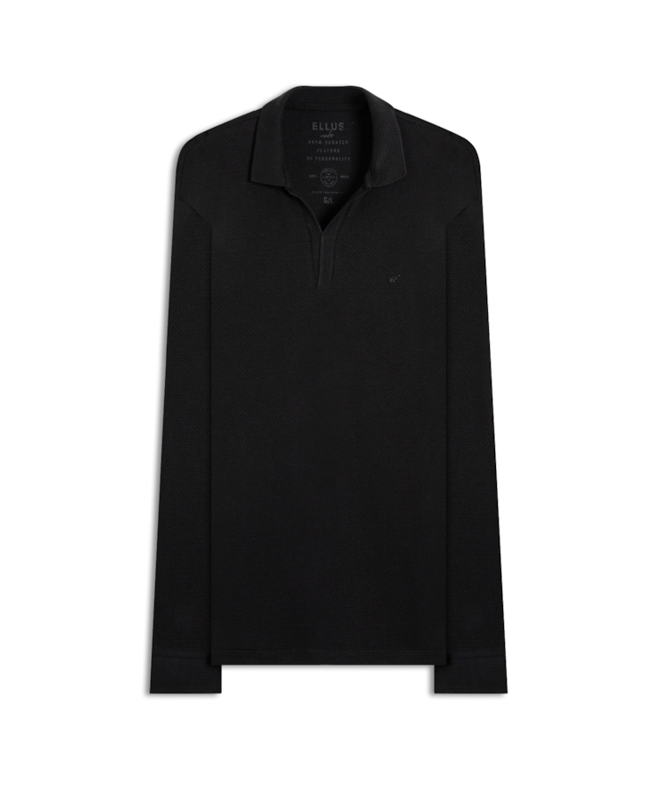 Polo Tricot Fine Ellus Metal Preto