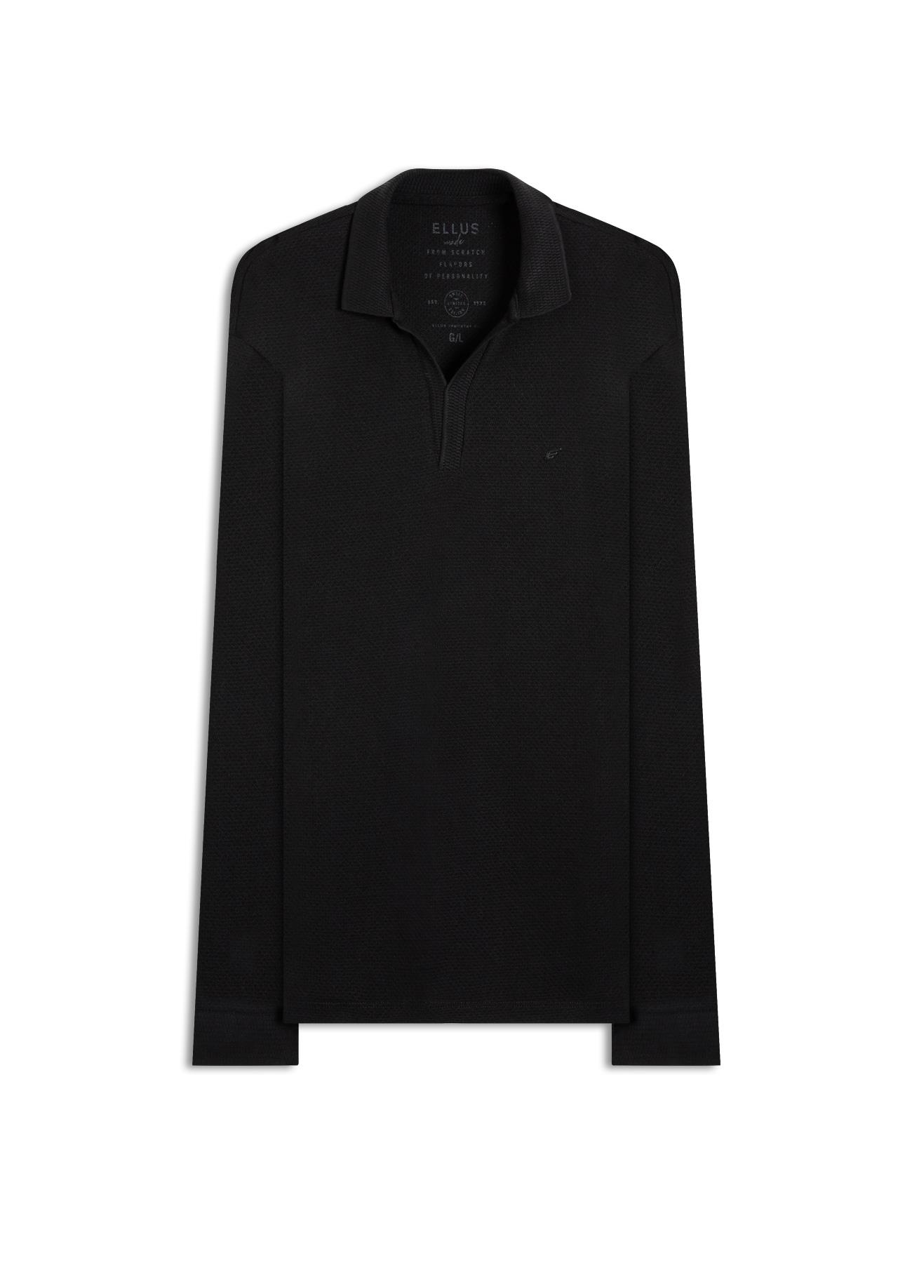 Polo Tricot Fine Ellus Metal Preto