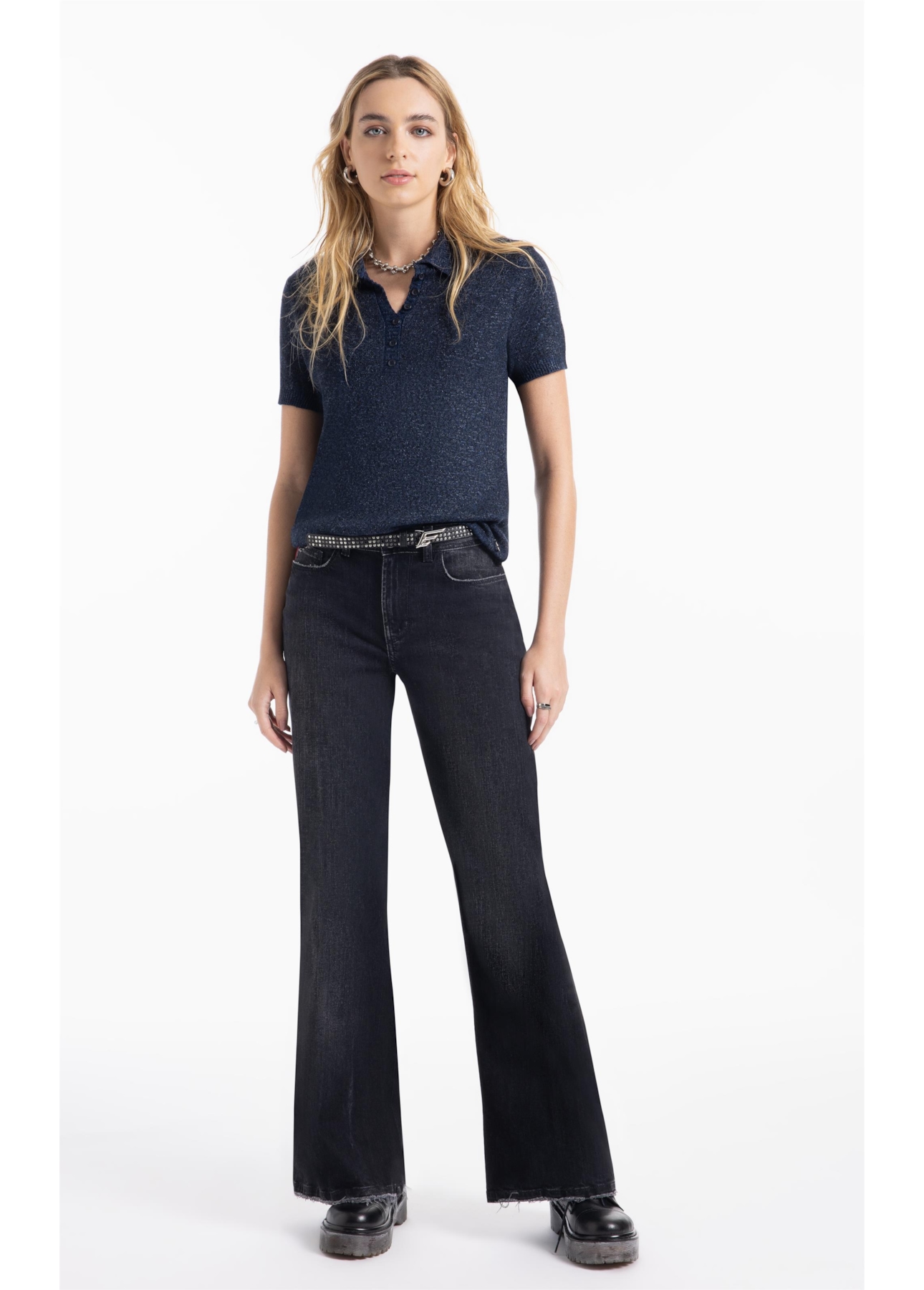 Polo Tricot Flamme Azul Jeans