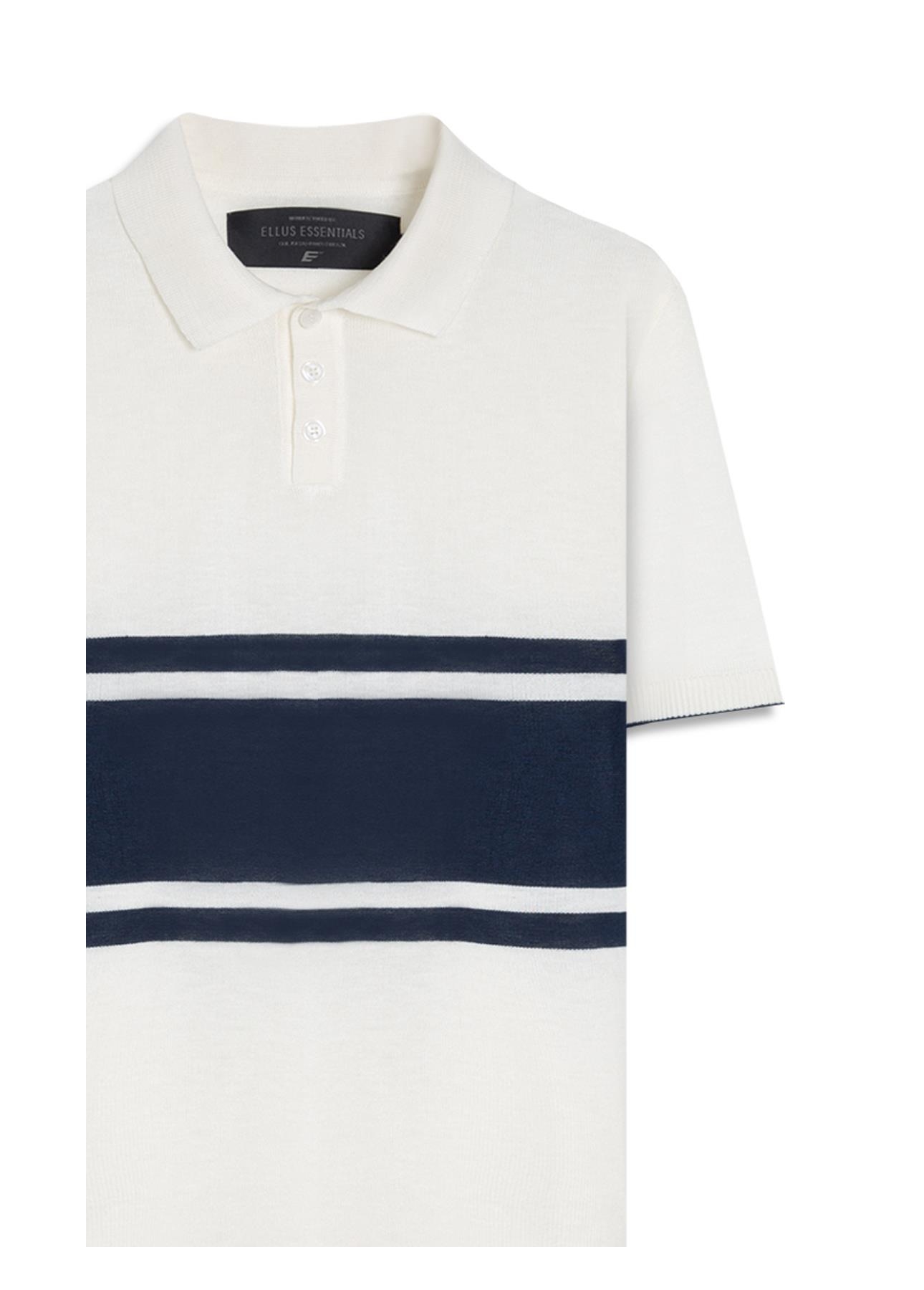 Polo Tricot Jersey Strip Off White
