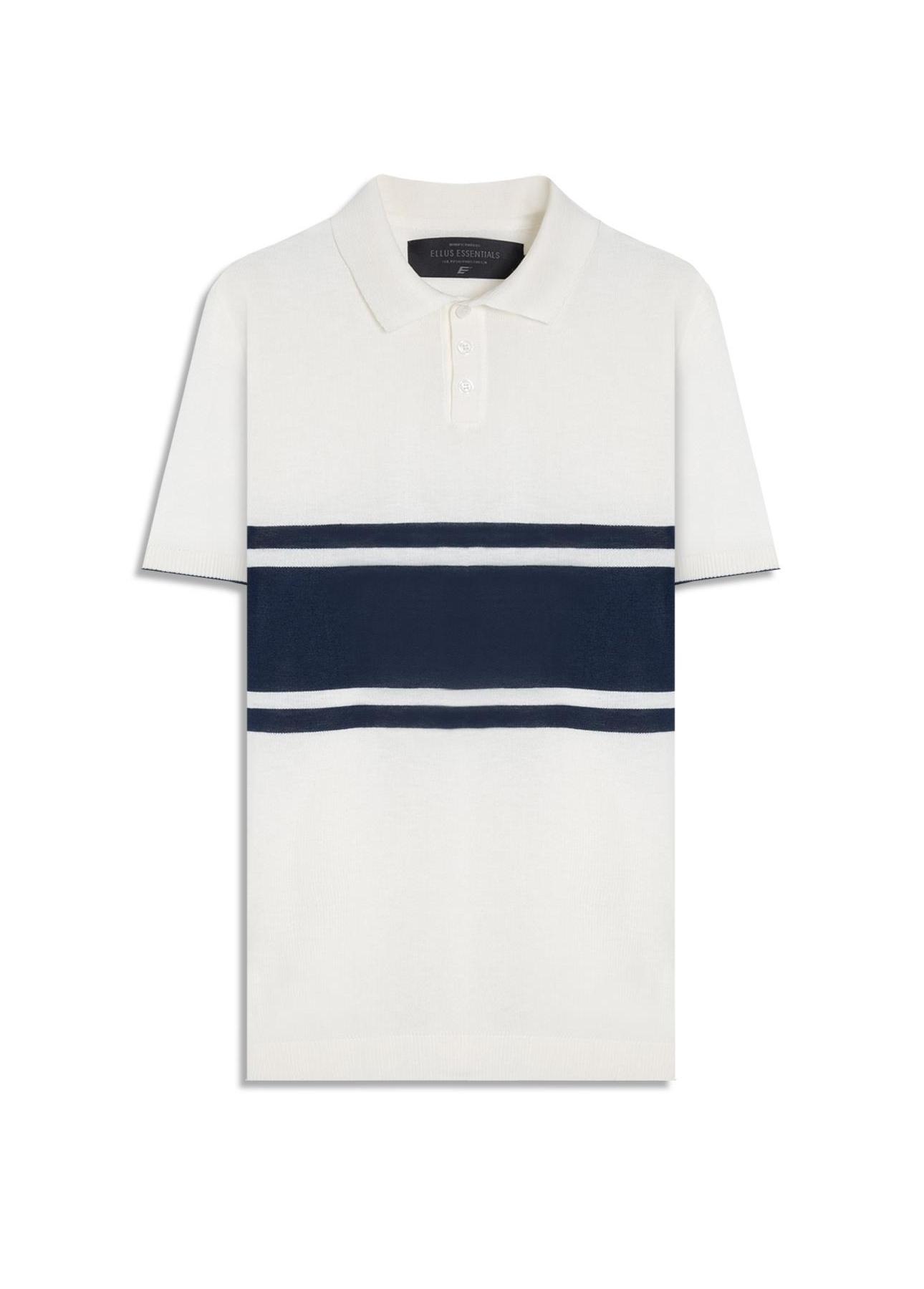 Polo Tricot Jersey Strip Off White