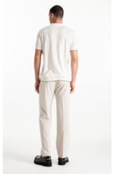 Polo Tricot Jersey Strip Off White