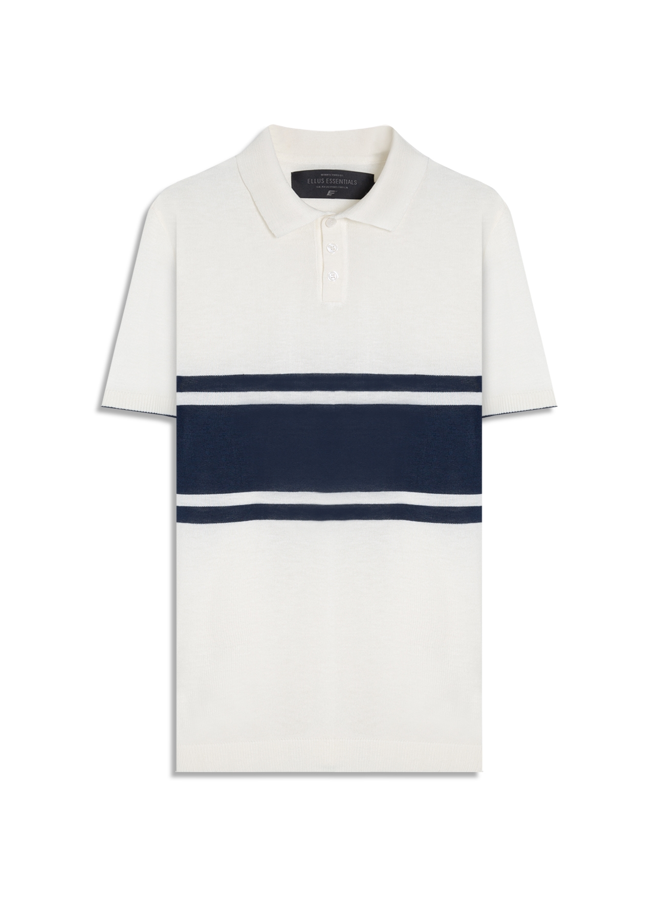 Polo Tricot Jersey Strip Off White