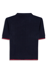 Polo Tricot Power Knit Piping Dark Navy