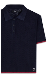 Polo Tricot Power Knit Piping Dark Navy