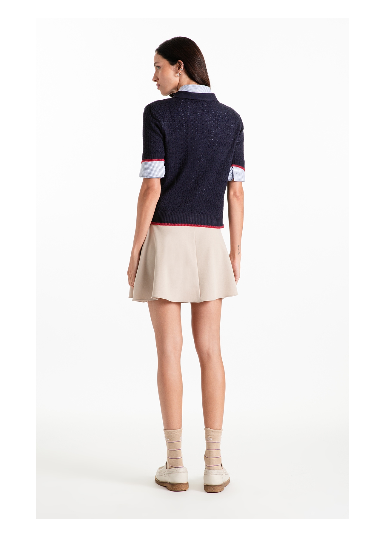 Polo Tricot Power Knit Piping Dark Navy