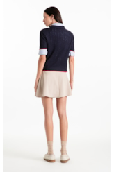 Polo Tricot Power Knit Piping Dark Navy