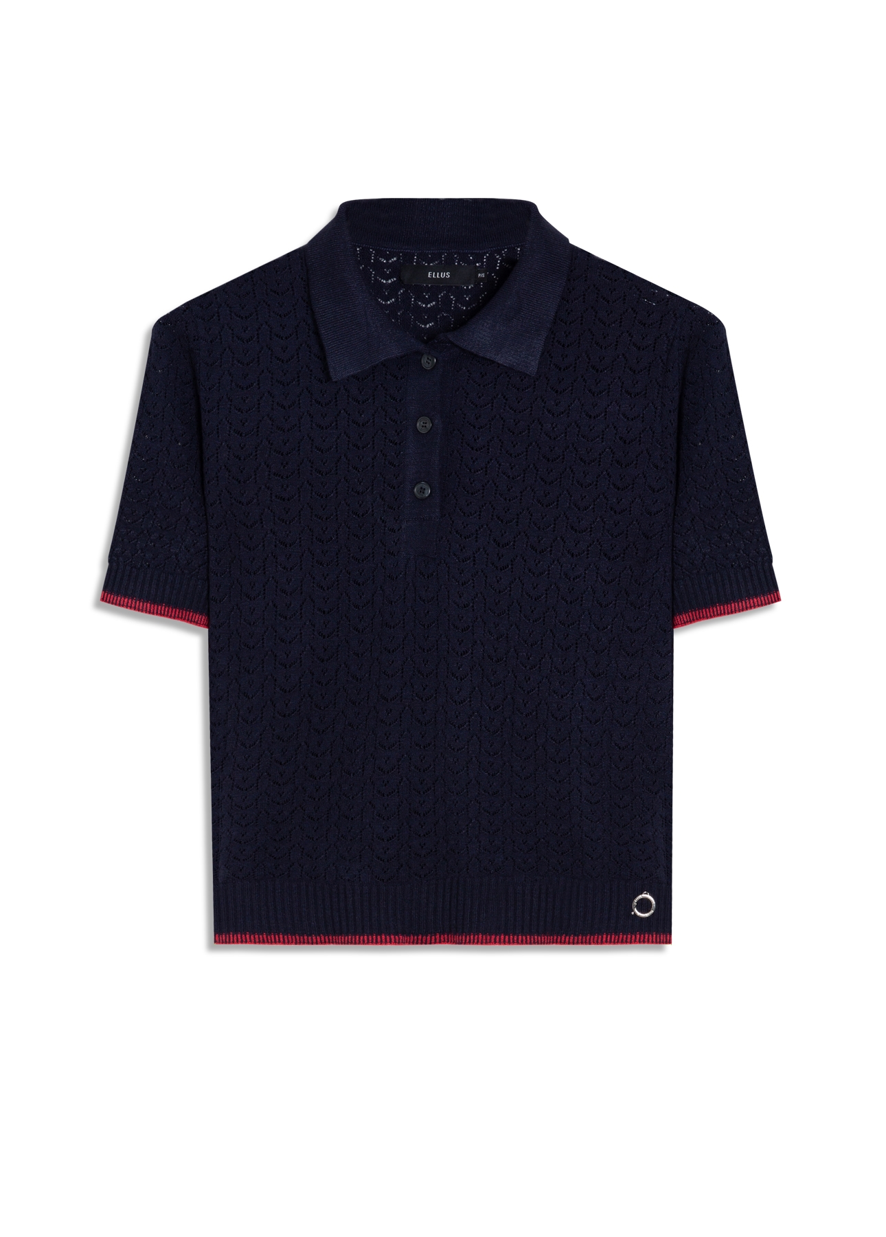Polo Tricot Power Knit Piping Dark Navy