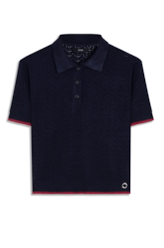 Polo Tricot Power Knit Piping Dark Navy