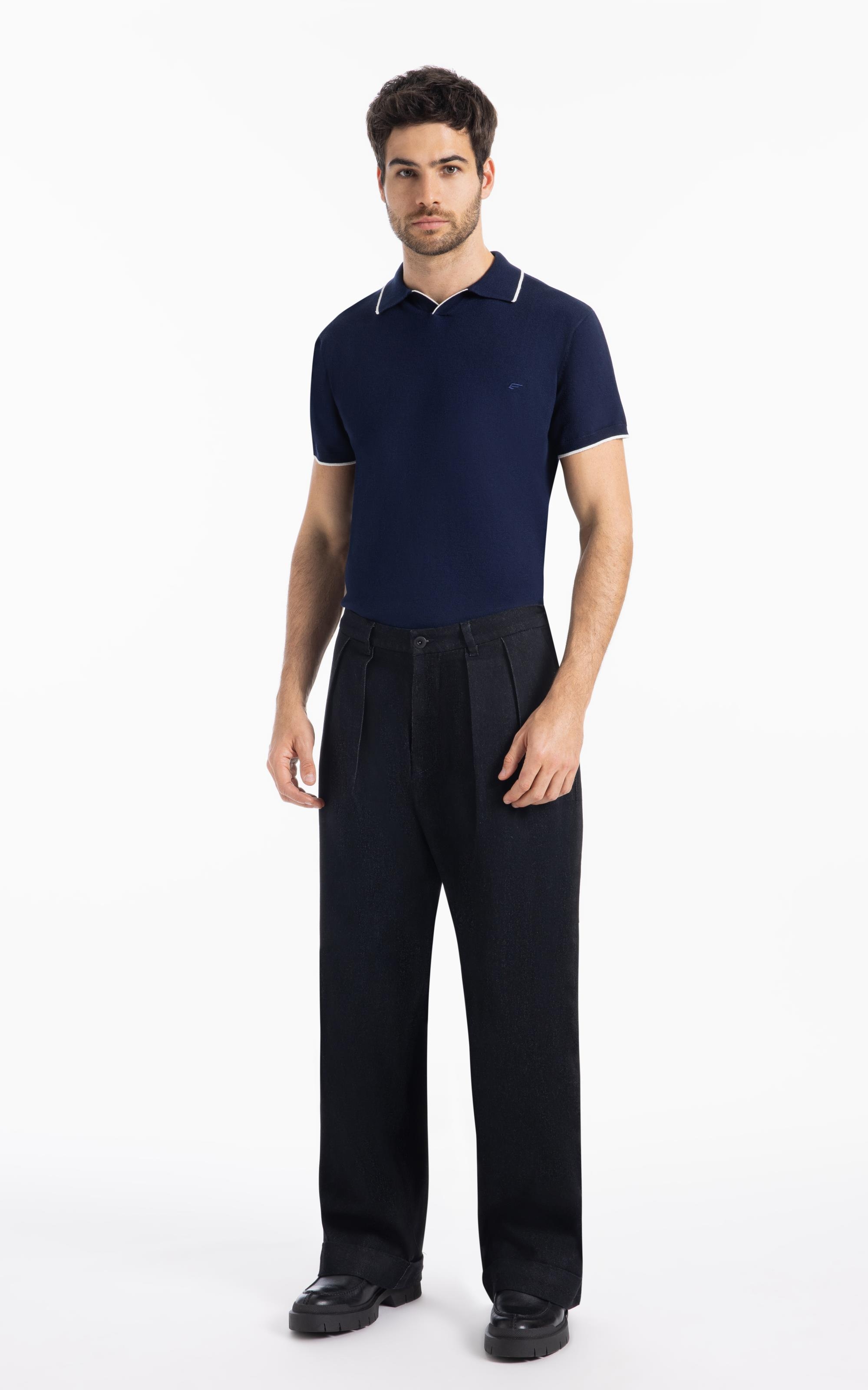 Polo Tricot Techno Visco Sweater Dark Navy