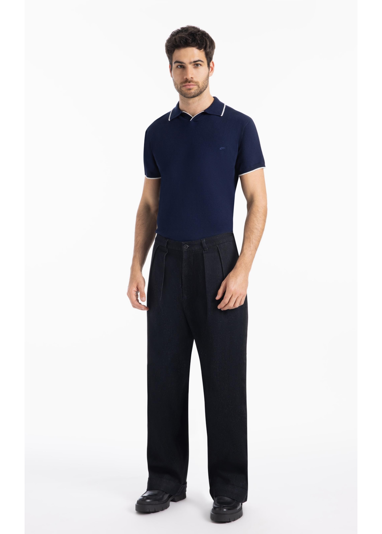 Polo Tricot Techno Visco Sweater Dark Navy