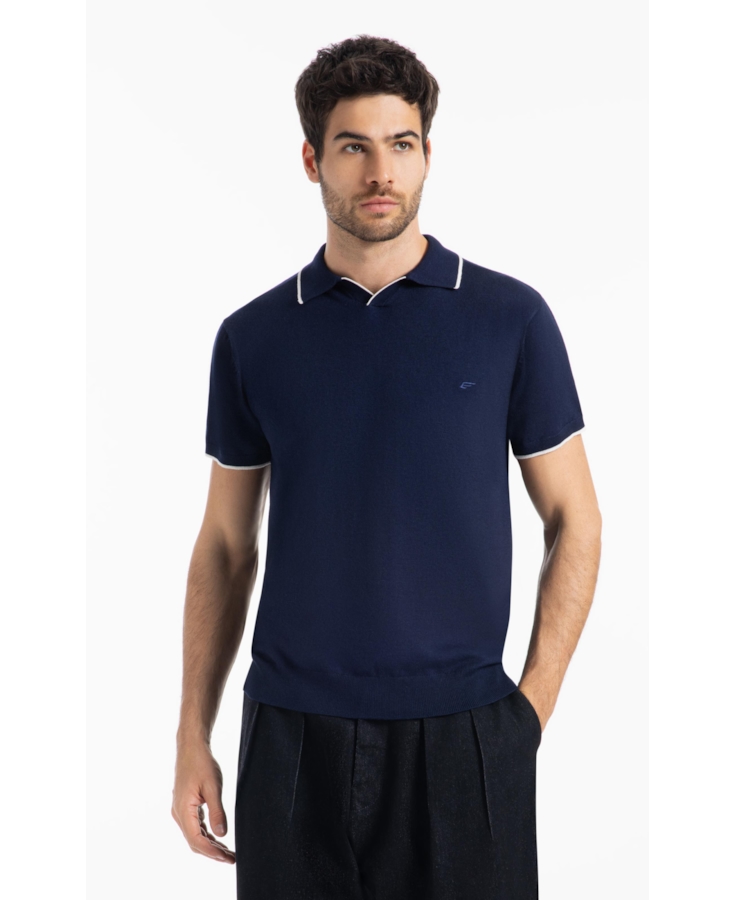 Polo Tricot Techno Visco Sweater Dark Navy