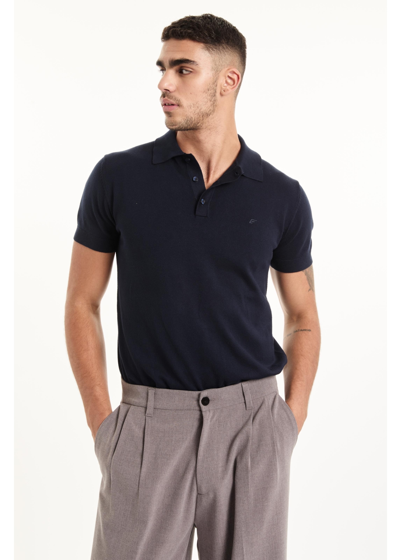 Polo Tricot Tecno Sweater Dark Navy