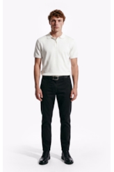 Polo Tricot Visco Blend Polo Button Jersey Mc Off White