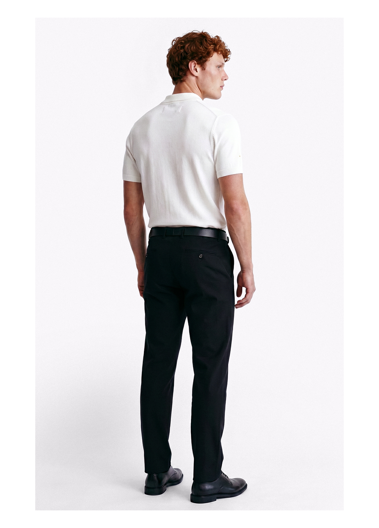 Polo Tricot Visco Blend Polo Button Jersey Mc Off White