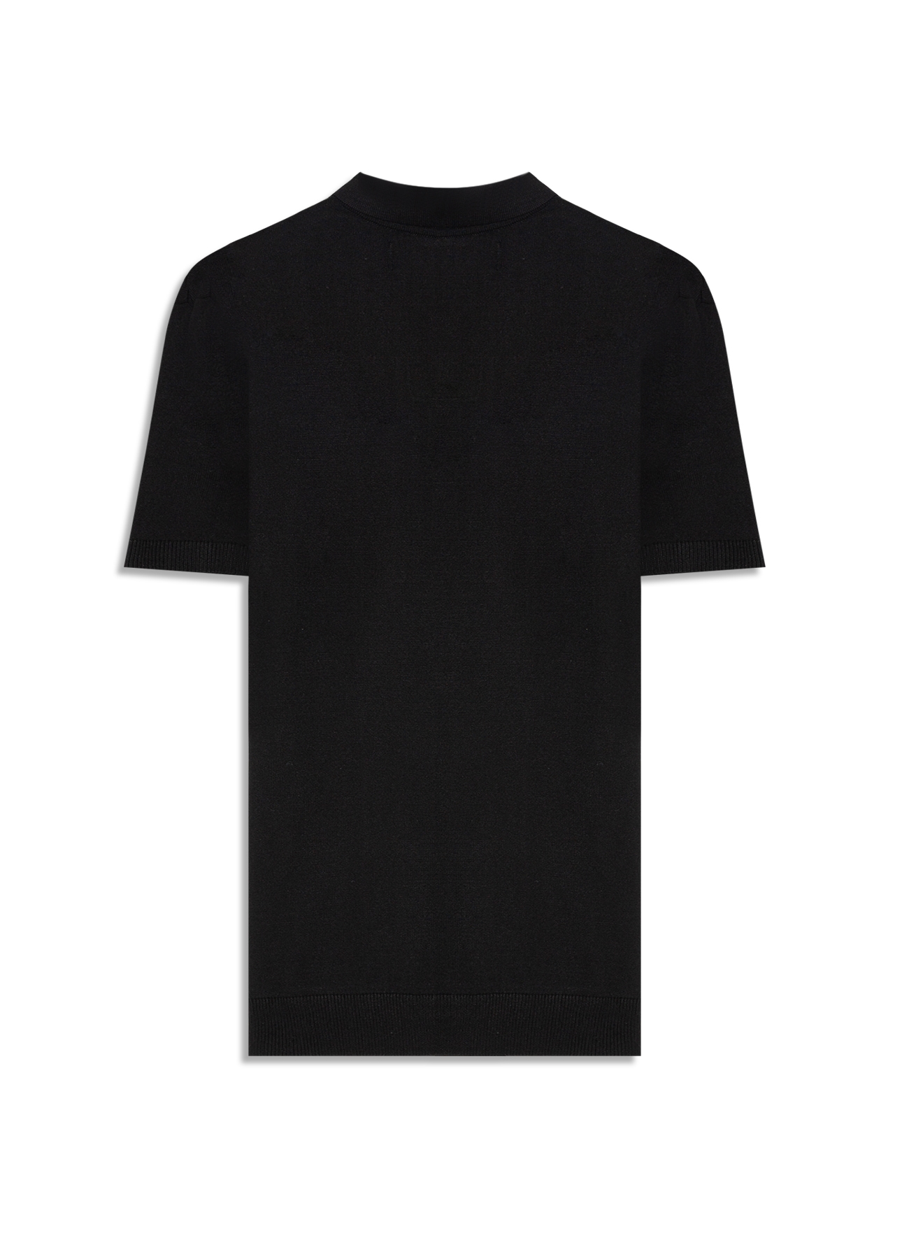 Polo Tricot Visco Blend Polo Button Jersey Mc Preto