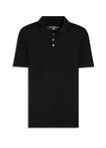 Polo Tricot Visco Blend Polo Button Jersey Mc Preto