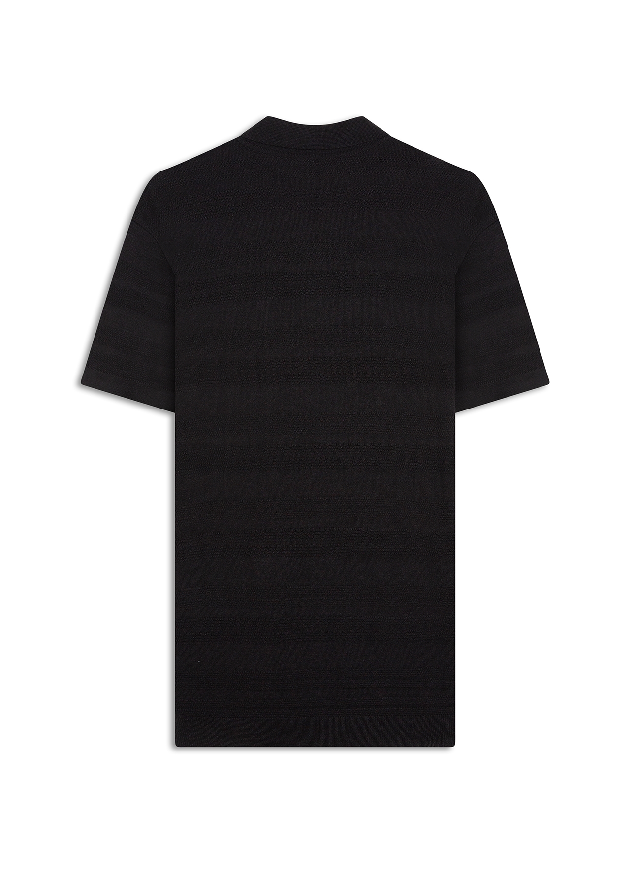 Polo Tricot  Visco Blend Texture Preto