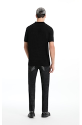 Polo Tricot  Visco Blend Texture Preto