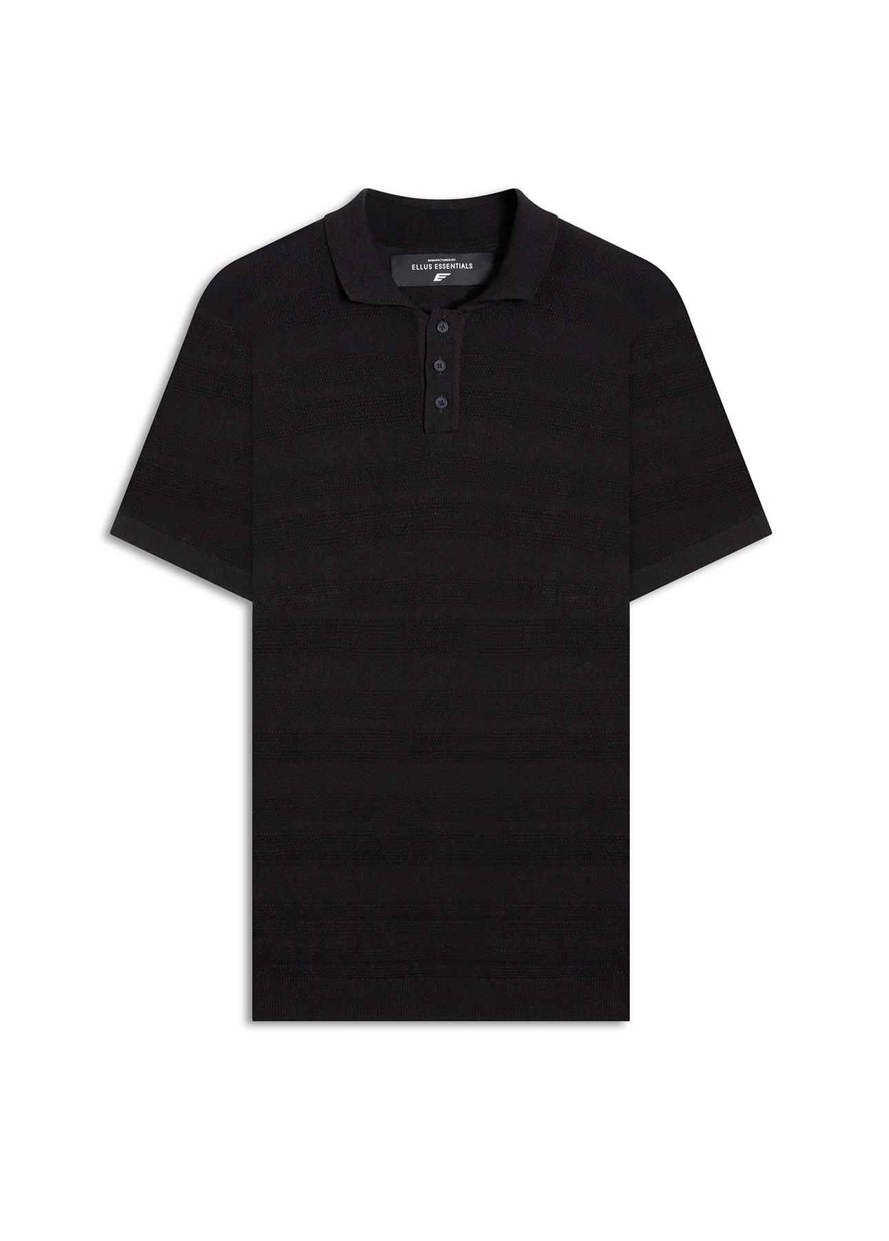 Polo Tricot  Visco Blend Texture Preto
