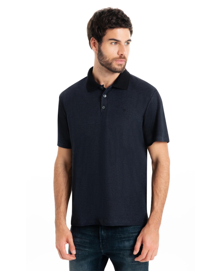 Polo Visco Cotton Easa Classic Mc Preto