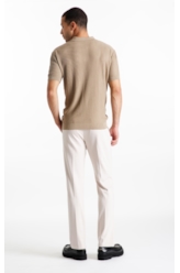 Polo Visco Mescla Polo Waffle Areia