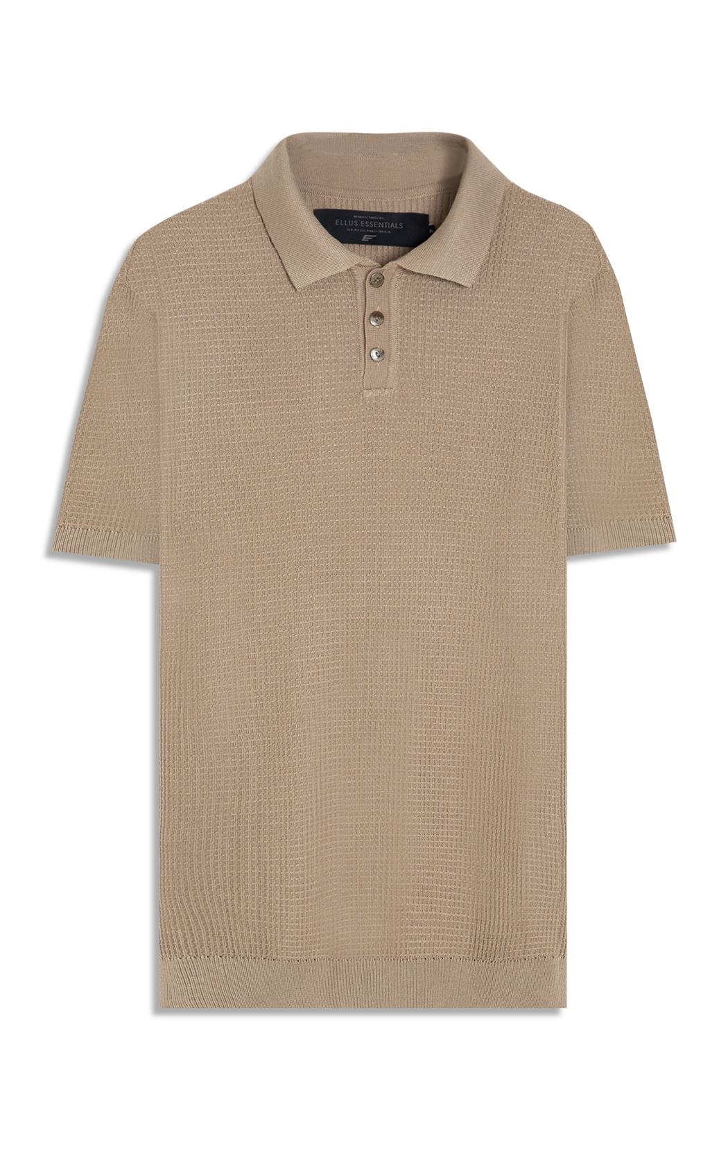 Polo Visco Mescla Polo Waffle Areia
