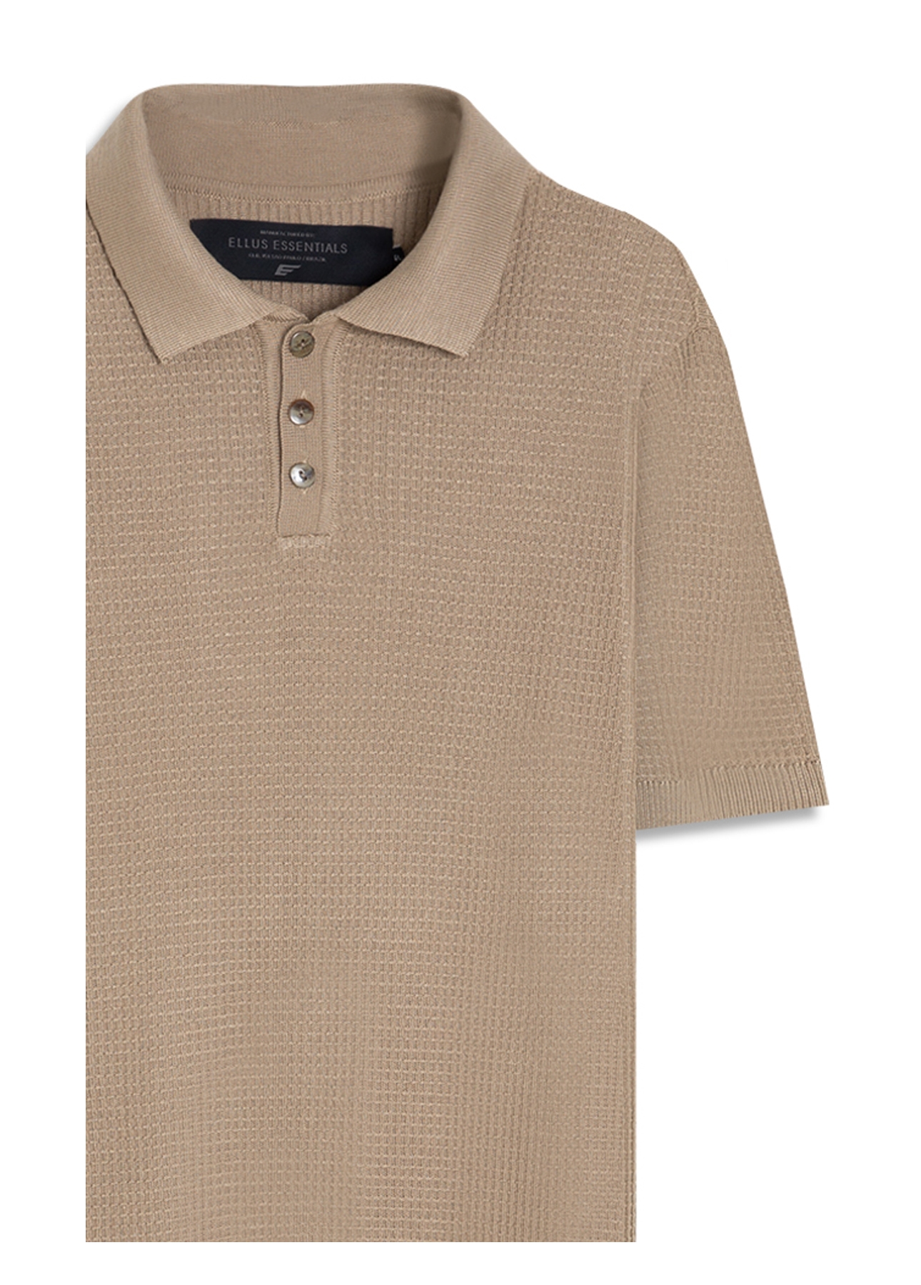 Polo Visco Mescla Polo Waffle Areia