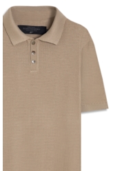Polo Visco Mescla Polo Waffle Areia