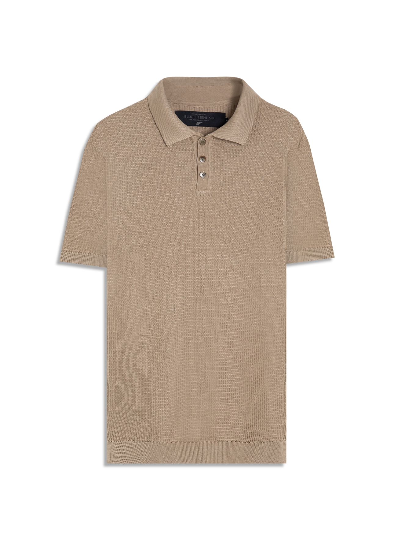 Polo Visco Mescla Polo Waffle Areia