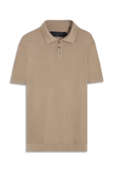 Polo Visco Mescla Polo Waffle Areia