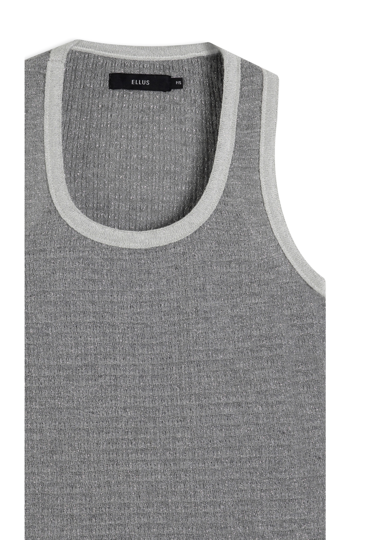 Polotricot Ribbed Knit Piping Prata