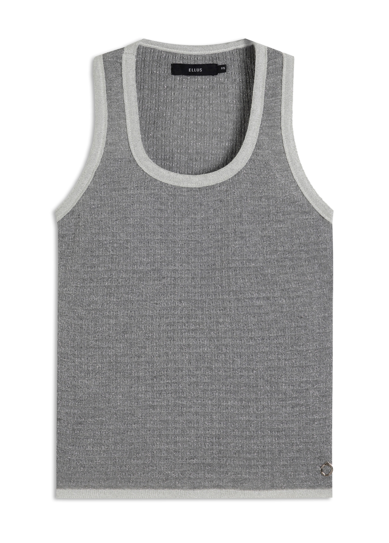 Polotricot Ribbed Knit Piping Prata