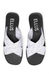 Rasteira Monograma Ellus Lona Natural