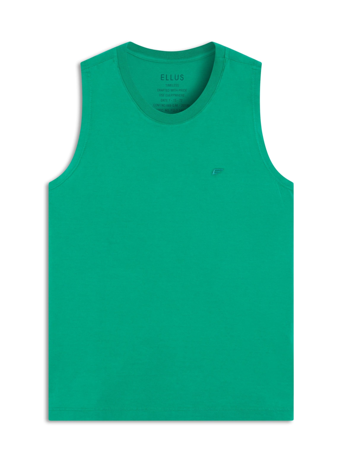 Regata Cotton Sleeveless Verde Bandeira
