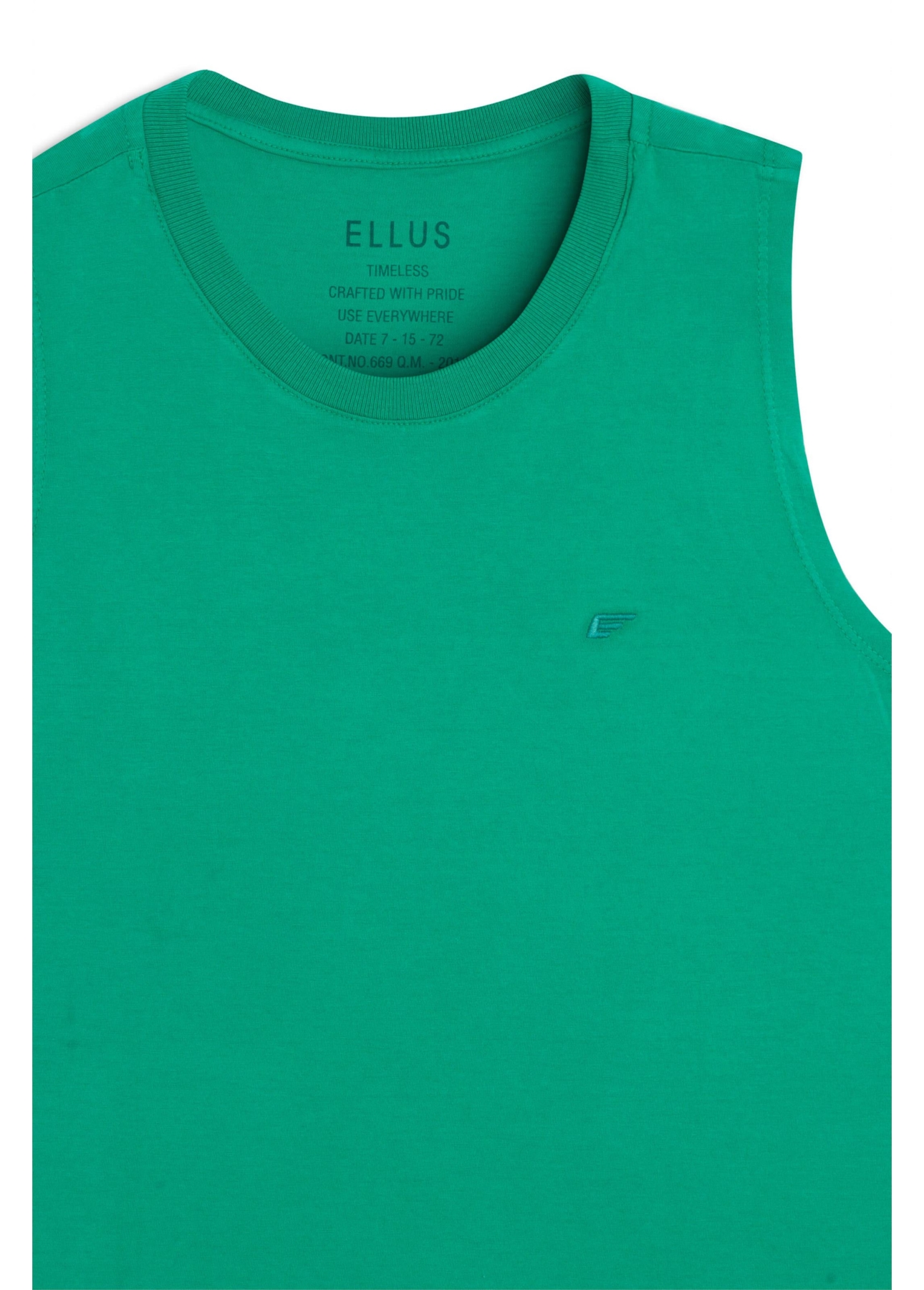 Regata Cotton Sleeveless Verde Bandeira