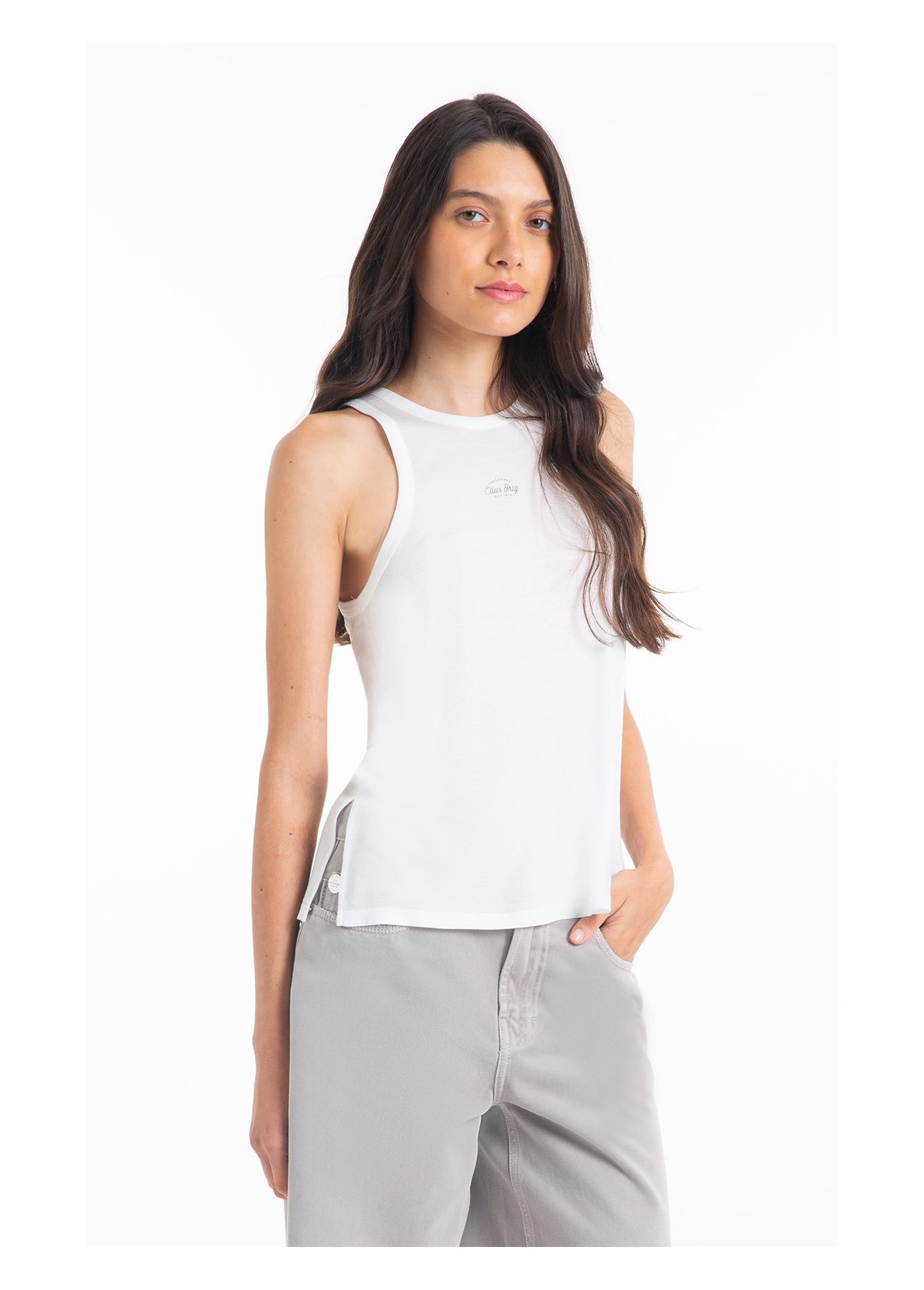 Regata Ellus Side Slit Off White