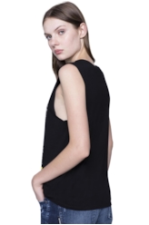 Regata Fine Scary Sleeveless Preto