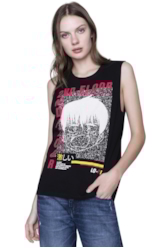 Regata Fine Scary Sleeveless Preto