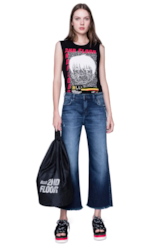 Regata Fine Scary Sleeveless Preto