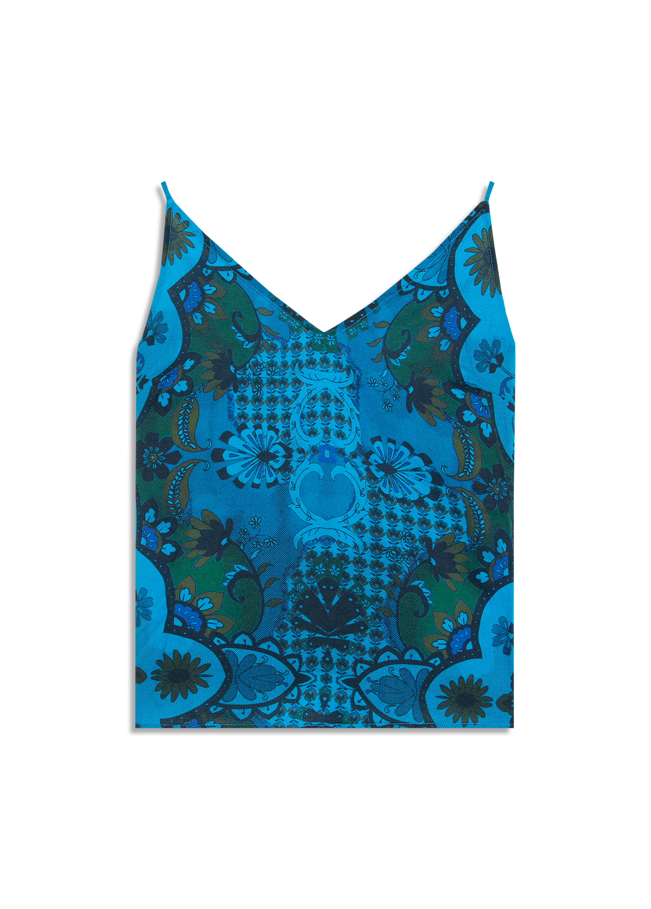 Regata Flowers Mix Sleeveless Oceano