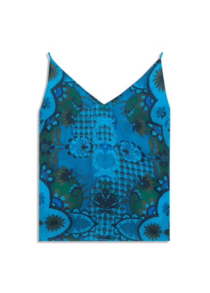 Regata Flowers Mix Sleeveless Oceano