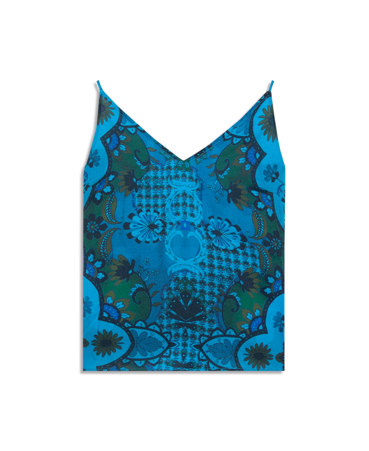 Regata Flowers Mix Sleeveless Oceano