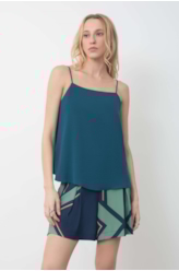 Regata Georgette Sleeveless Petroleo