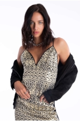 Regata Jacquard Neckline Preto