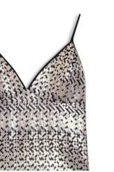 Regata Jacquard Neckline Preto