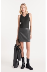 Regata Rib Texturizado Floresta