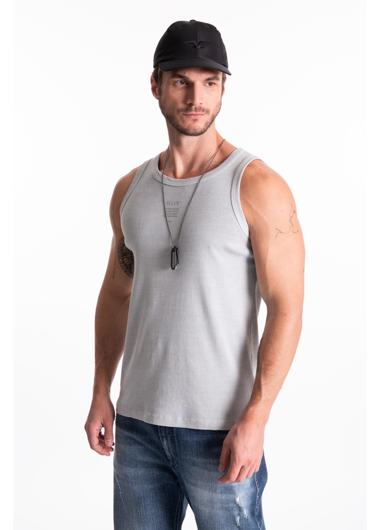 Regata Rib Washed Ellus Crafted Slim Prata